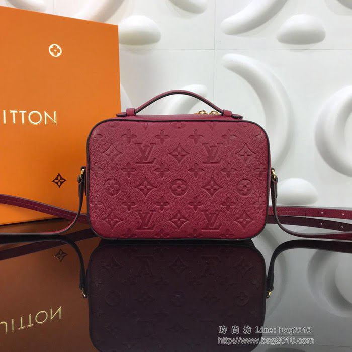 路易威登LV女包 頂級原單 Saintonge 手袋 Monogram Empreinte壓紋皮革 趣味抽穗 金色金屬件 肩背斜挎包  ydh2649